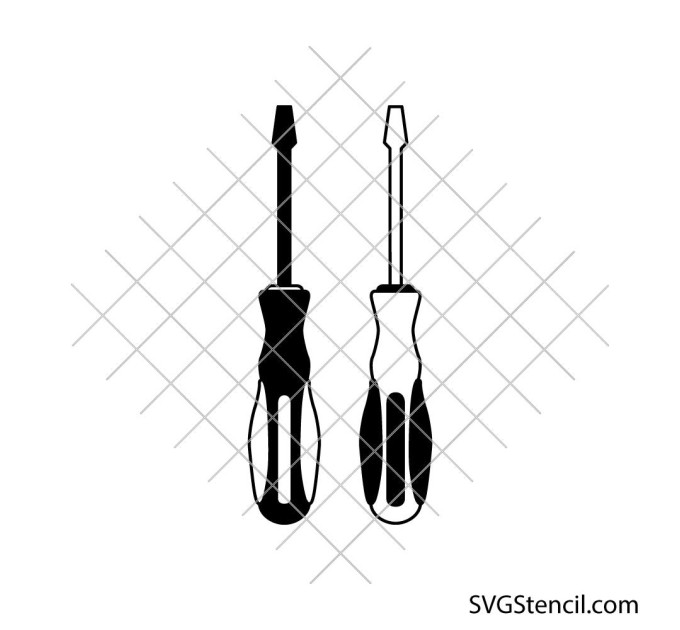 Screwdriver svg | Hand tool silhouette | DIY tool svg
