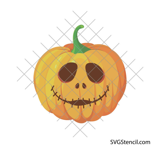 Spooky pumpkin face svg | Horror Halloween svg