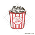 Popcorn box svg | Movie svg