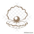 Clam shell svg | Black pearl svg