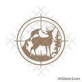 Deer in crosshairs svg | Deer hunting svg