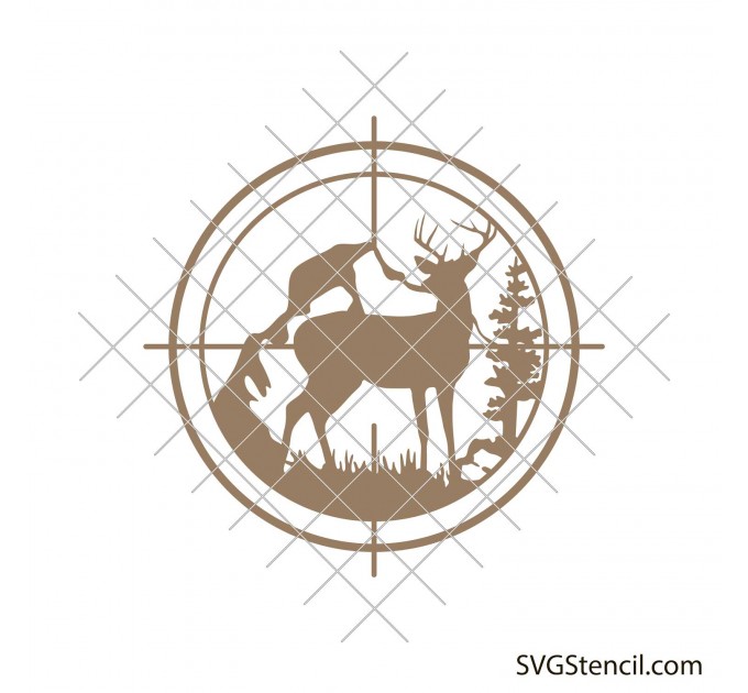 Deer in crosshairs svg | Deer hunting svg