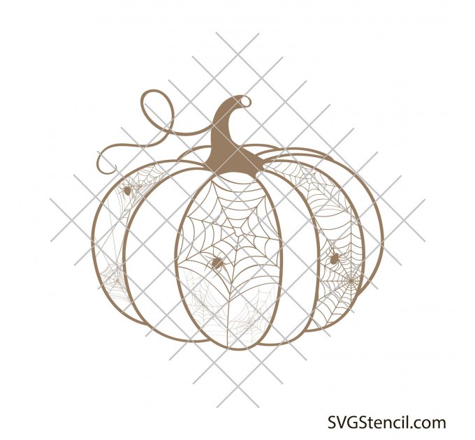 Halloween pumpkin svg | Spiderweb pumpkin svg