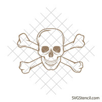 Skull and bones svg | Skeleton head svg