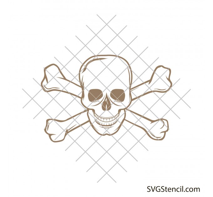 Skull and bones svg | Skeleton head svg
