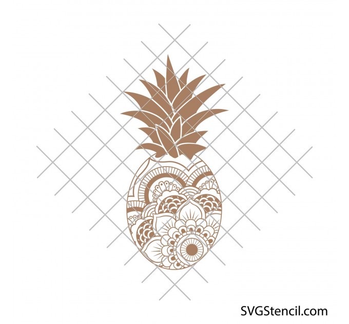 Pineapple mandala svg | Pineapple aloha decal svg
