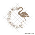 Flamingo silhouette svg | Christmas flamingo svg