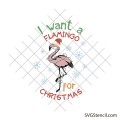 Flamingo christmas graphics svg | Santa flamingo