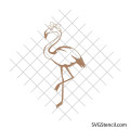 Flamingo with bow svg | Christmas flamingo svg