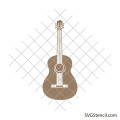 Free acoustic guitar svg | Guitar silhouette svg