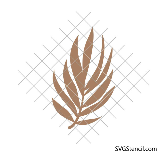 Palm leaf stencil svg | Monstera leaf svg