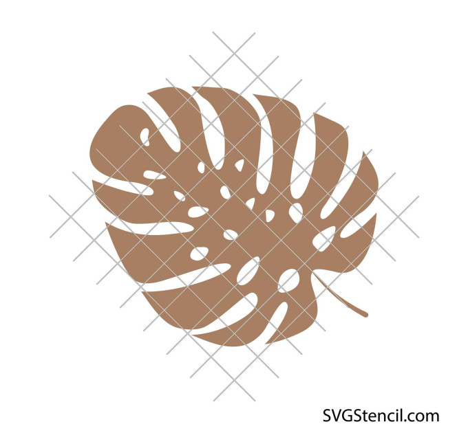 Palm leaf stencil svg | Monstera leaf svg