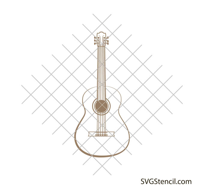 Acoustic guitar svg | Guitar outline svg
