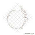 Leaf wreath svg | Floral wreath svg