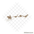 Santa sleigh with dinosaur svg | Christmas svg