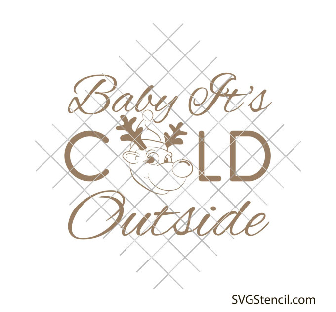 Baby it's cold outside svg | Christmas svg design