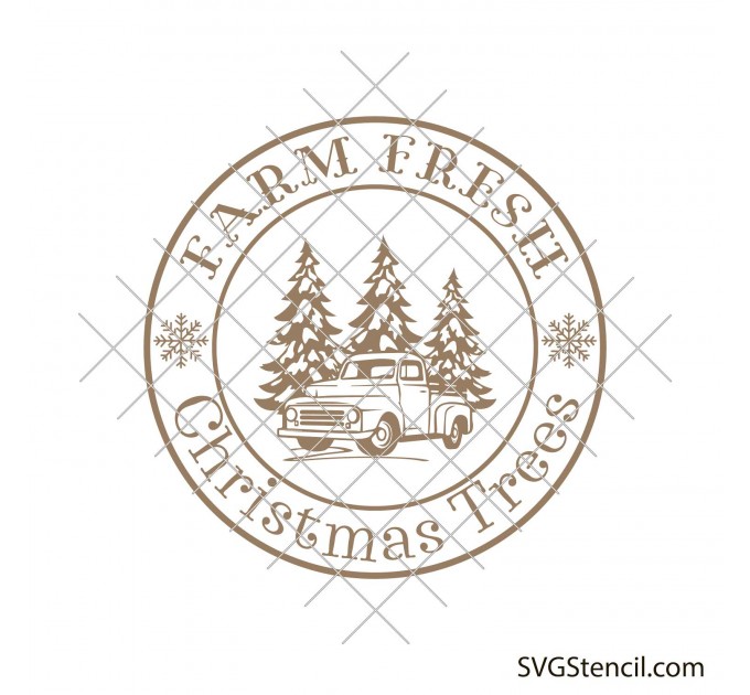 Farm fresh christmas tree svg | Christmas sign svg