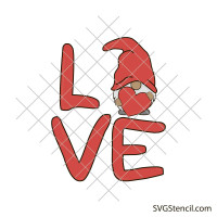 Love gnome svg | Valentines Day png