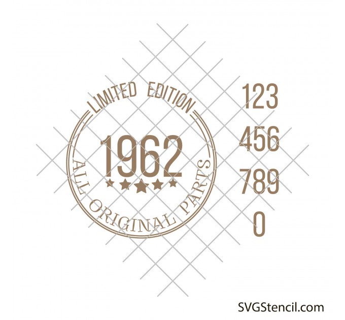 Limited edition 1962 svg | Birthday svg design