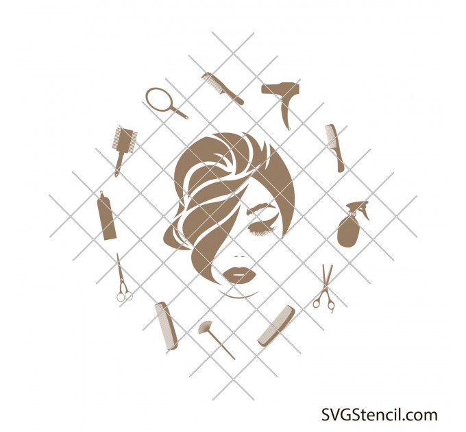 Hair stylist tools svg | Beautician svg