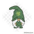 St. Patricks Day gnome svg |Gnome and shamrock svg