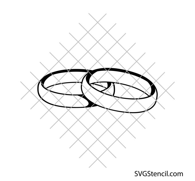 Intertwined wedding rings svg | Wedding bands svg