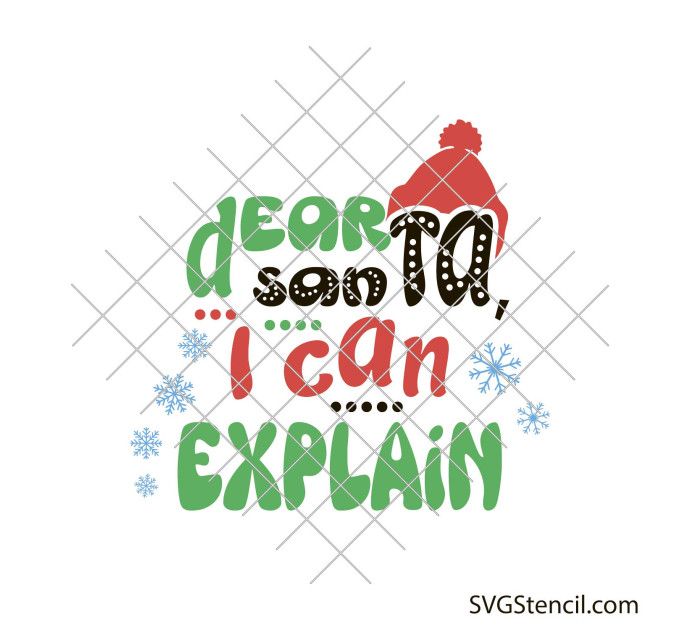 Dear santa i can explain svg | Christmas shirt svg
