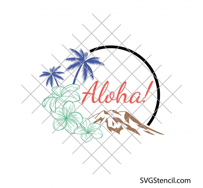 Hawaiian shirt svg | Aloha svg