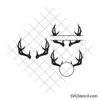 Rudolph deer svg | Hunting life svg | Hirsch svg - SVGStencil