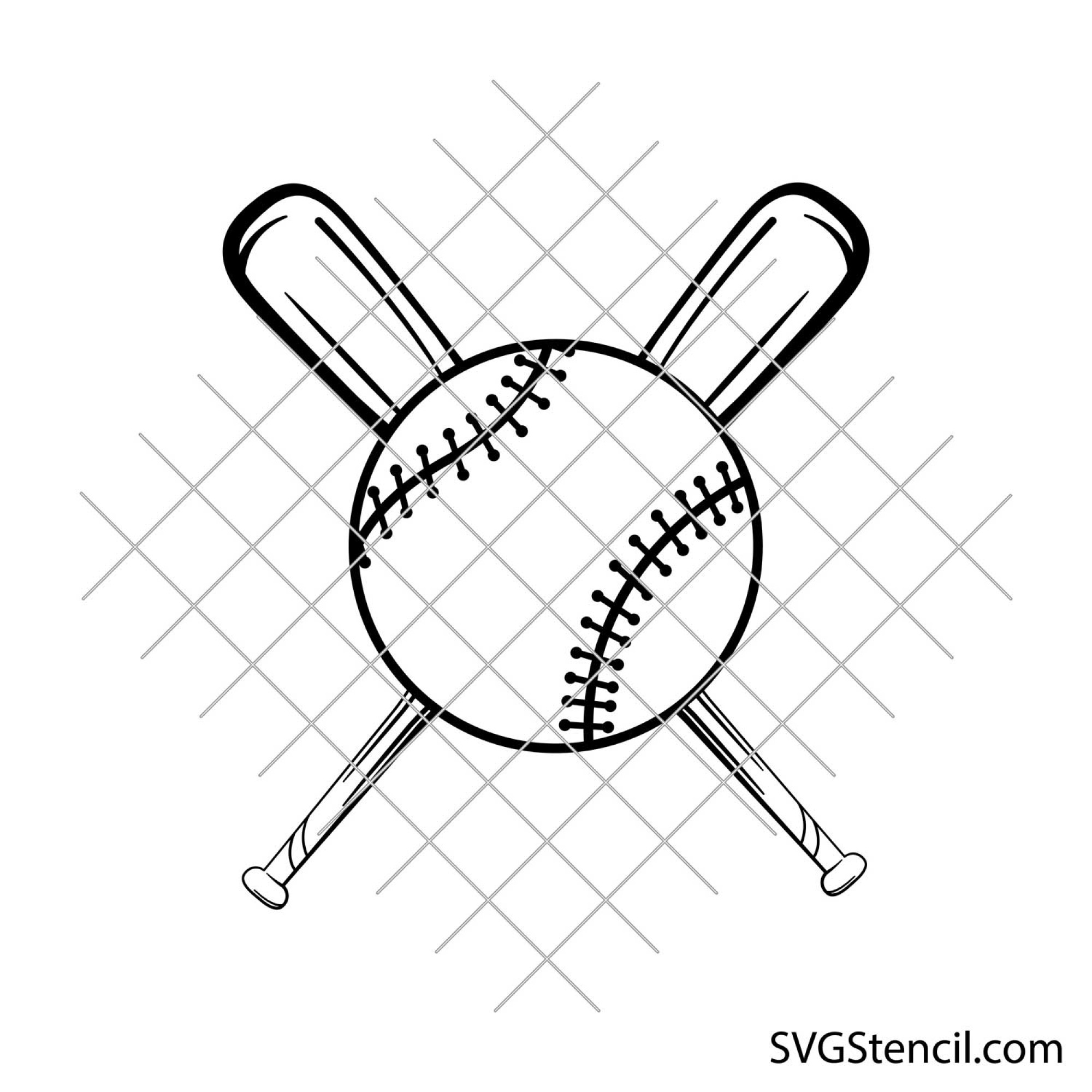 Baseball with heart svg | Baseball monogram svg |T-ball svg - SVGStencil