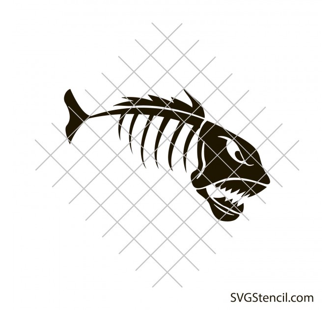 Fish bones svg | Fish skeleton svg