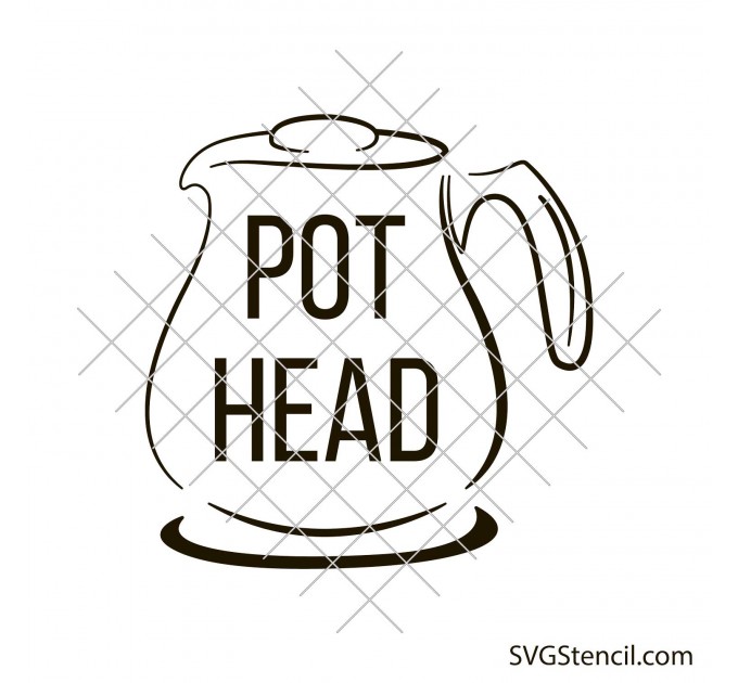 Pot head coffee svg | Coffee cup svg design