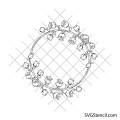 Lily of the valley svg | Flower monogram svg