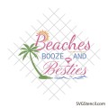 Beaches Booze and Besties svg | Beach squad svg