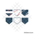 Baseball home plate svg | Baseball plate monogram